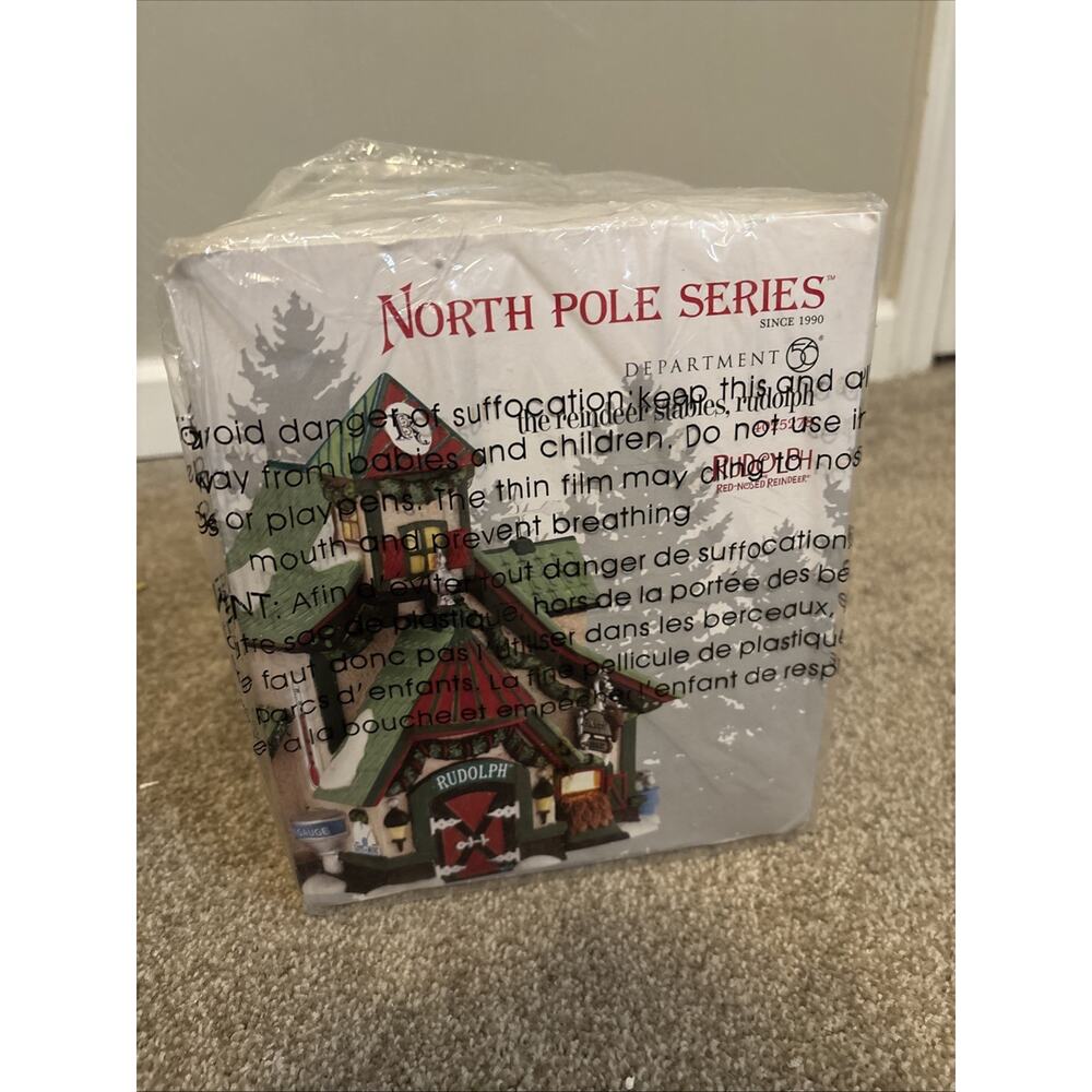 Dept. 56 North Pole Series Reindeer Stables Rudolph
